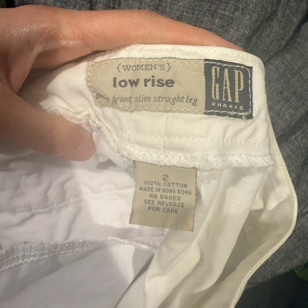 Gap low rise khakis in white